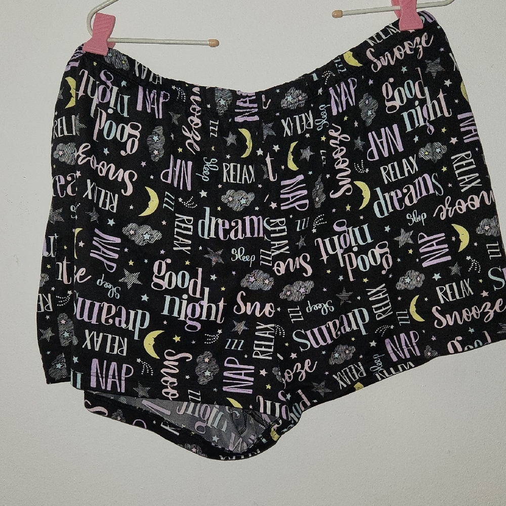 Black Sleep Shirt with Colorful Text - Picture 3 of 3